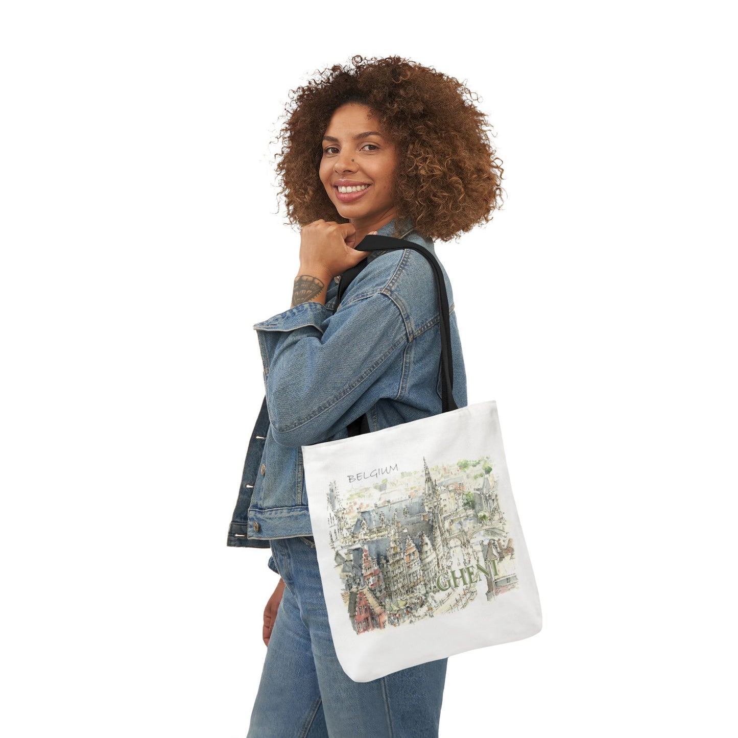 Ghent-inspired Tote Bag with 4-Color Straps