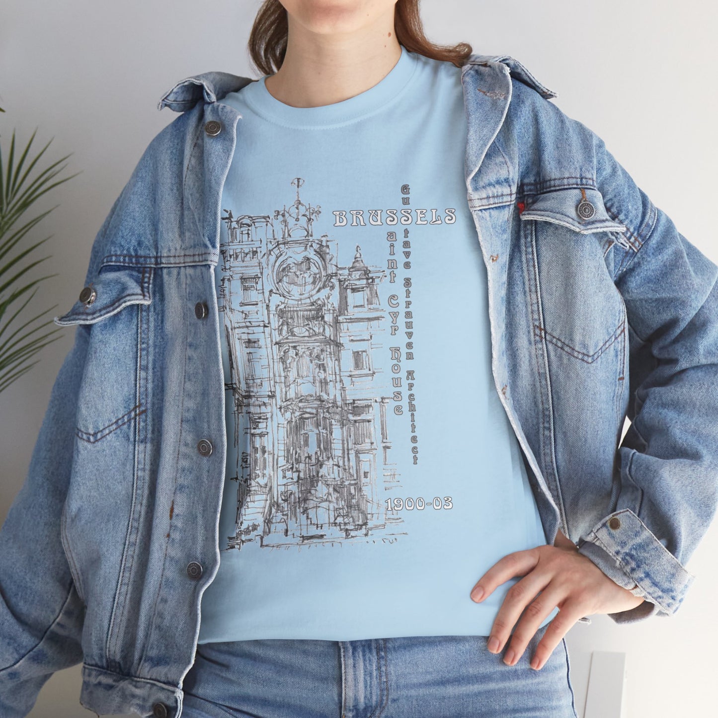 Brussel's Art-Nouveau-Inspired Unisex Crewneck T-shirt