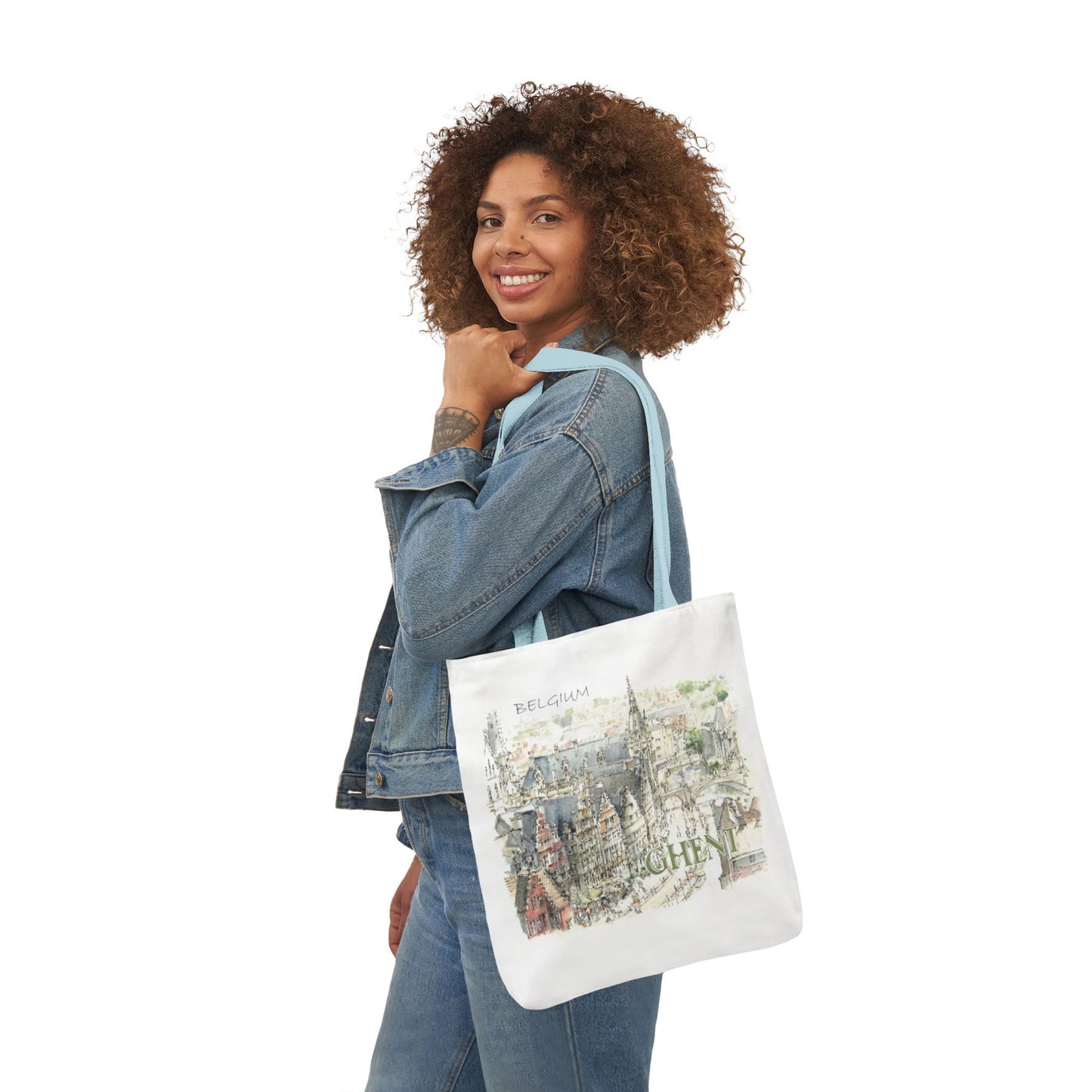 Ghent-inspired Tote Bag with 4-Color Straps