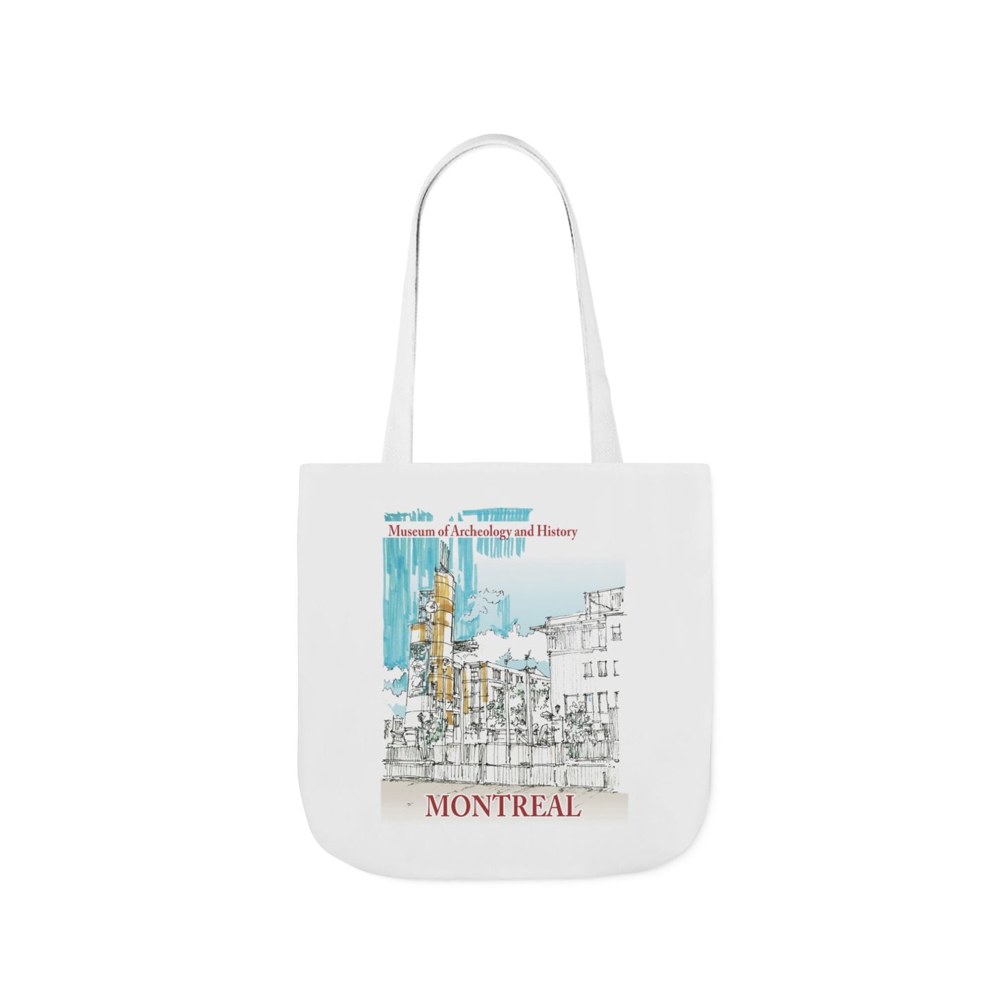 Montreal-inspired Tote Bag with 5-Color Straps