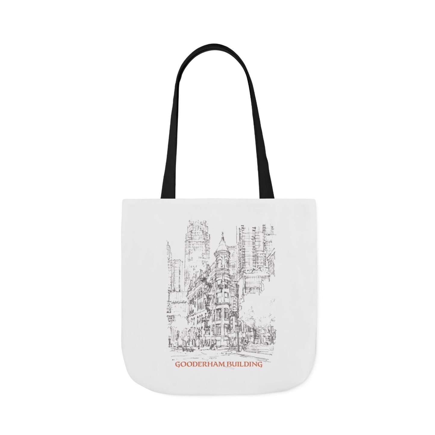 Toronto Gooderham building-inspired Tote Bag with 4-Color Straps
