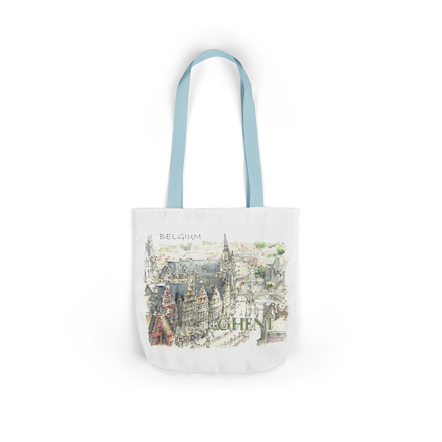 Ghent-inspired Tote Bag with 4-Color Straps