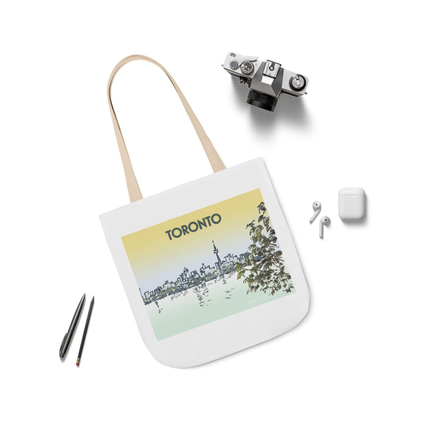 Toronto-inspired Tote Bag with 4-Color Straps