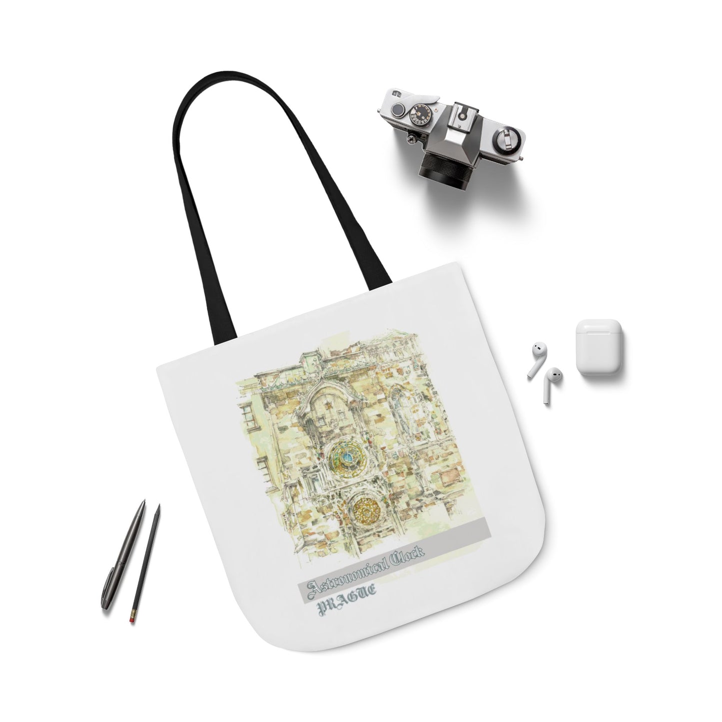 Prague-inspired Tote Bag with 4-Color Straps