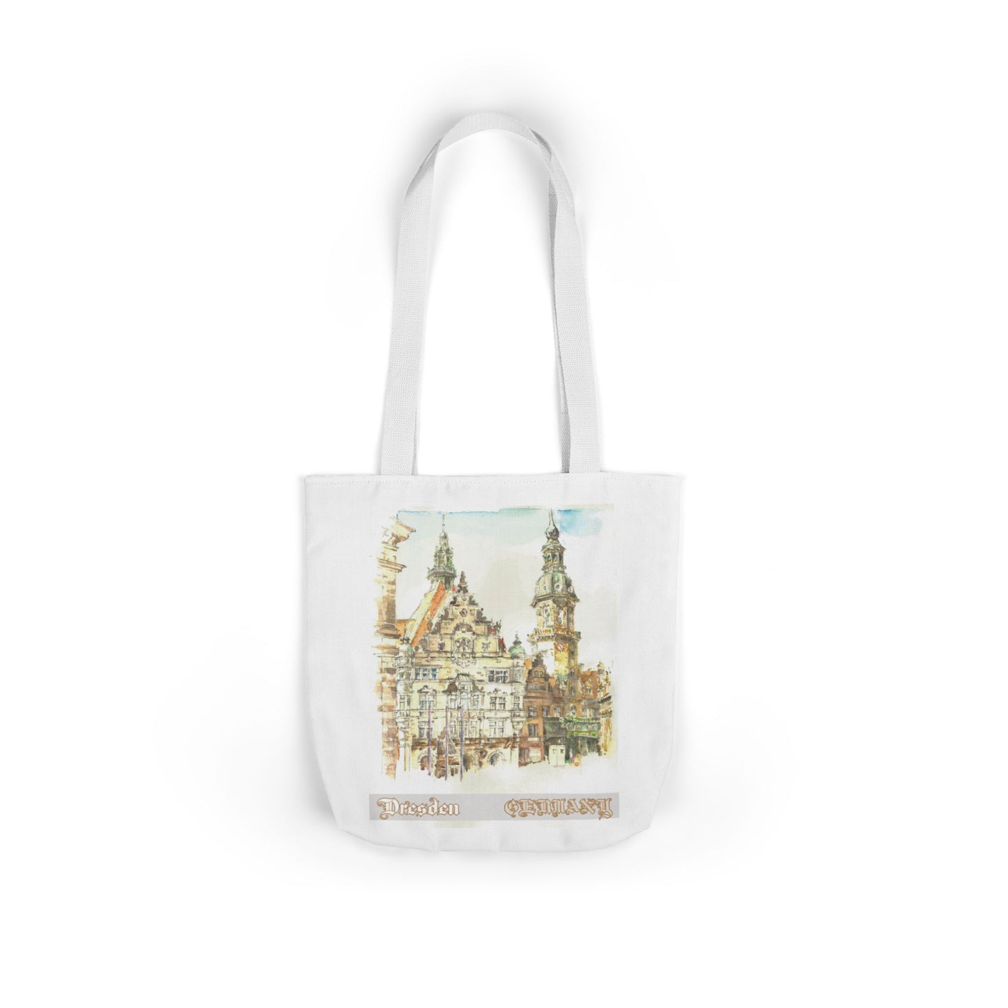 Dresden-inspired Tote Bag with 4-Color Straps