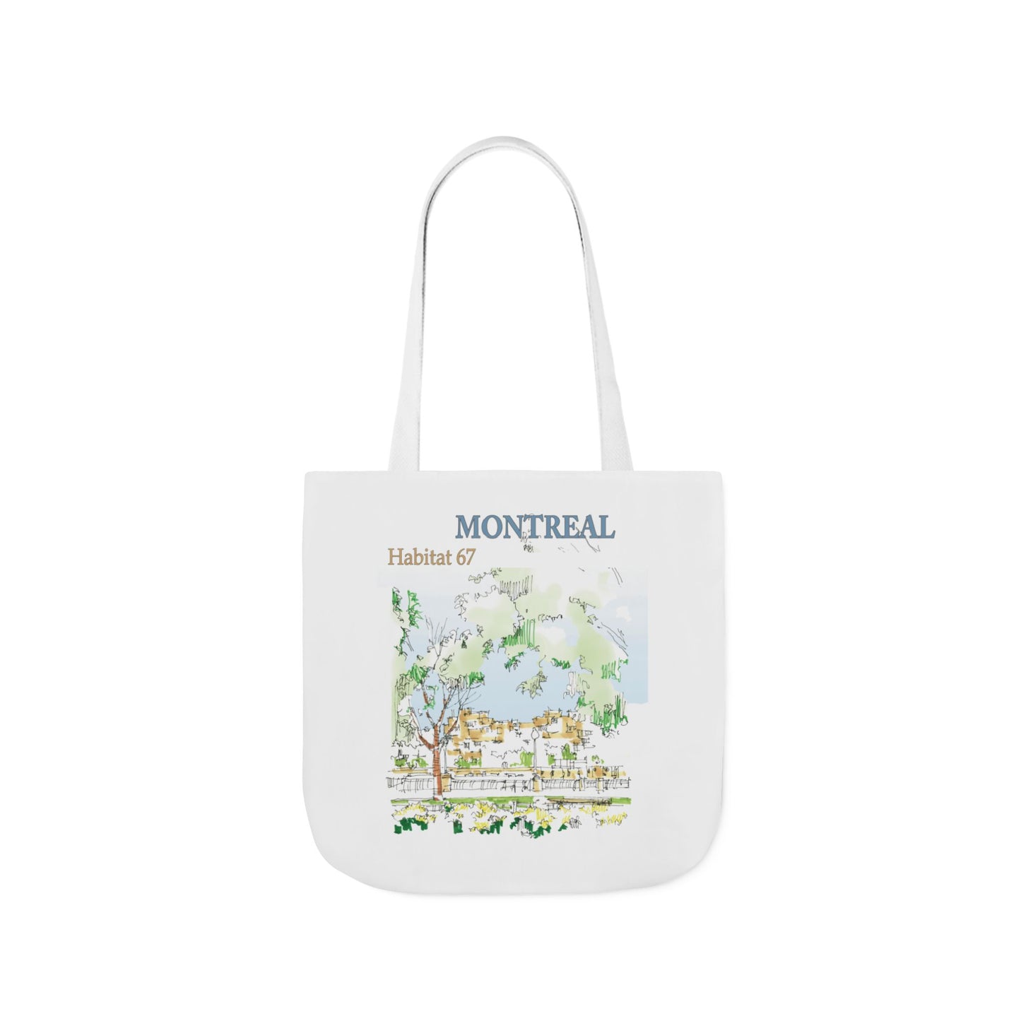 Montreal-inspired Tote Bag with 4-Color Straps
