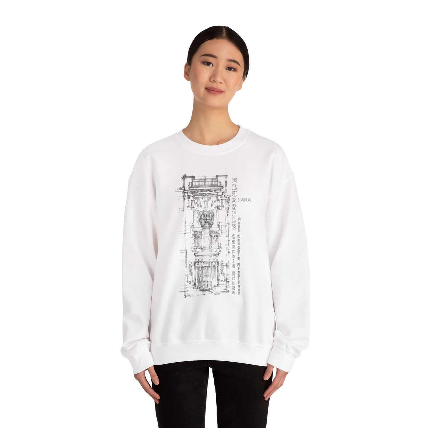 Brussel's Art-Nouveau-Inspired Unisex Crewneck Sweatshirt