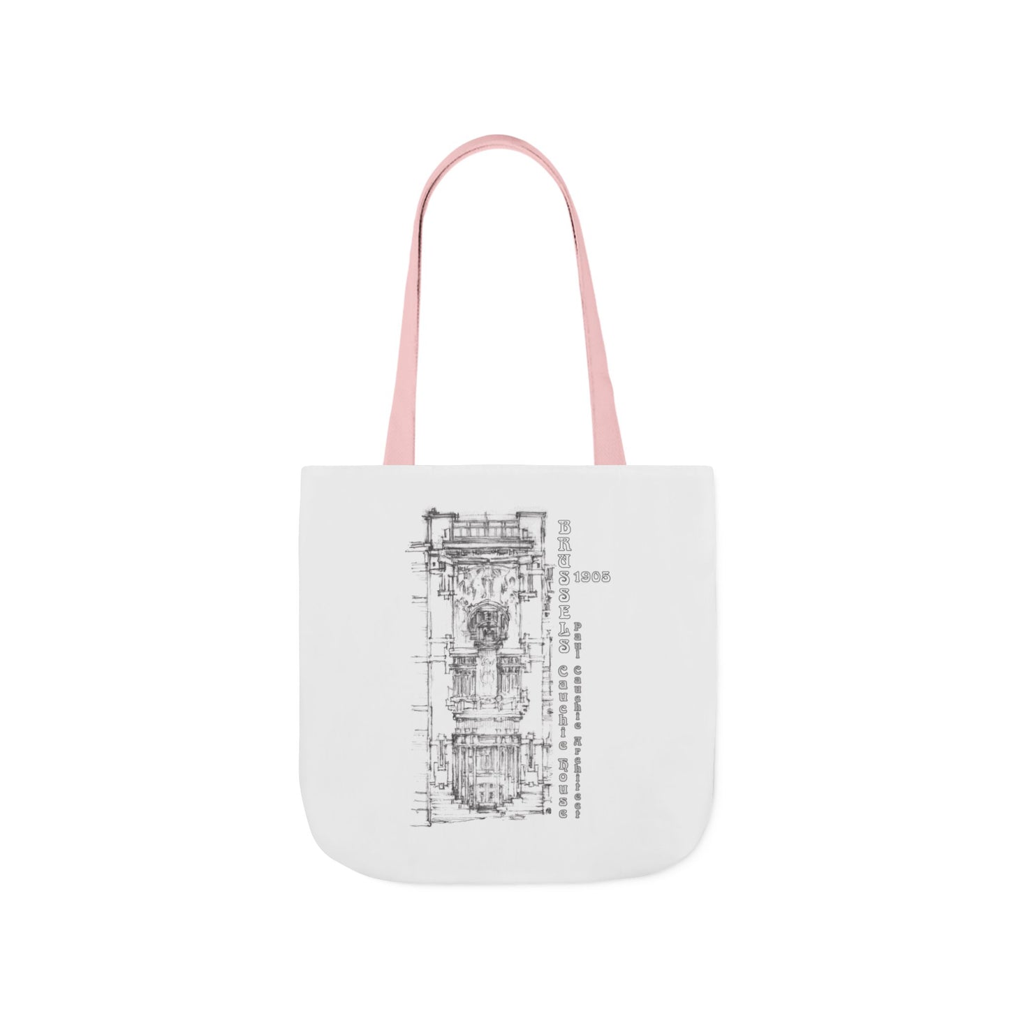 Brussel's Art-Nouveau-inspired Tote Bag with 5-Color Straps