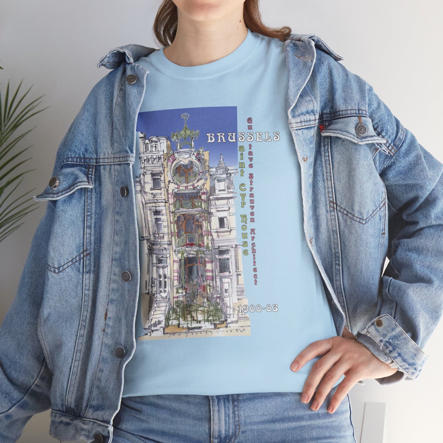 Brussel's Art-Nouveau-Inspired Unisex Crewneck T-shirt
