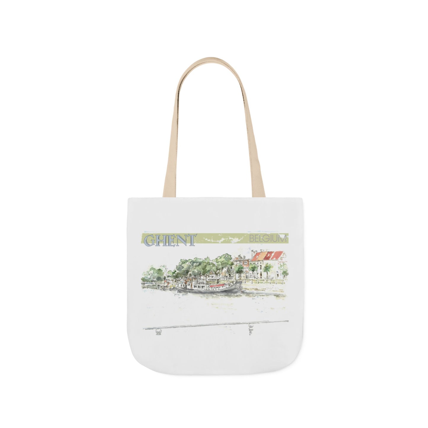 Ghent-inspired Tote Bag with 4-Color Straps