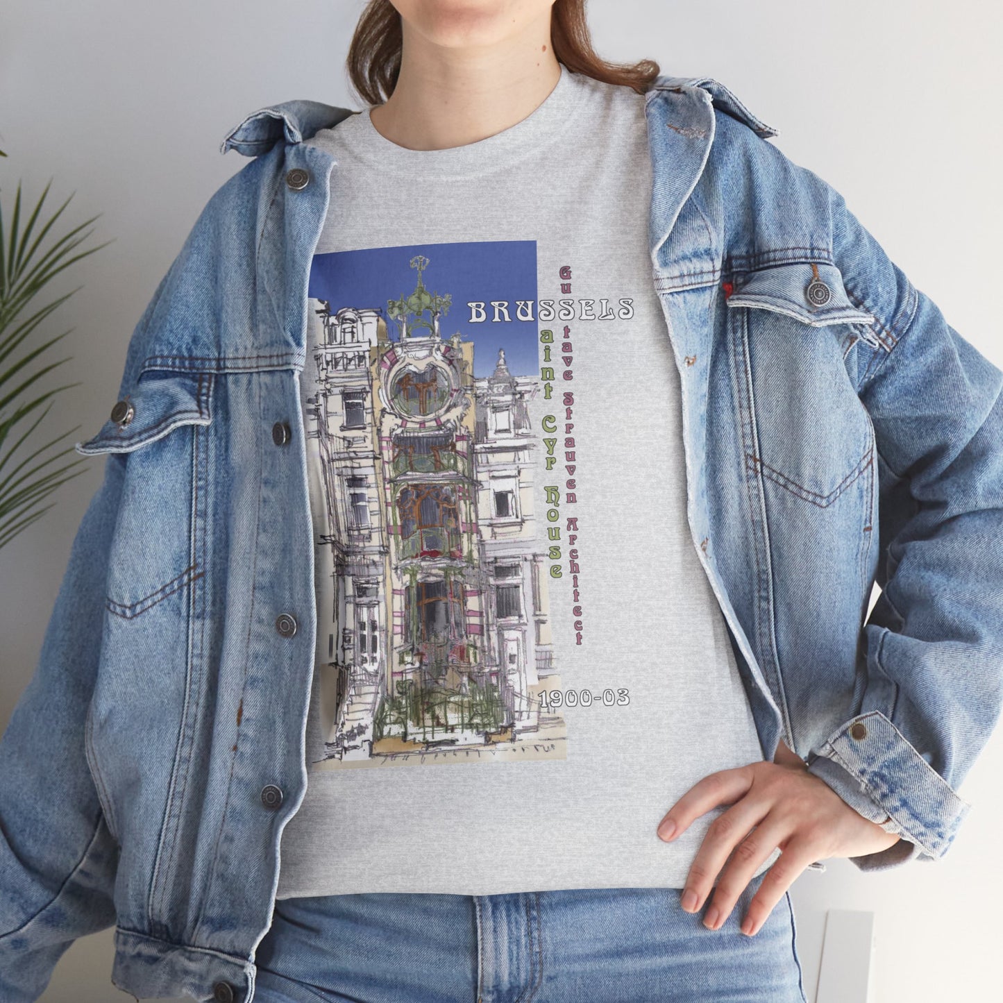 Brussel's Art-Nouveau-Inspired Unisex Crewneck T-shirt