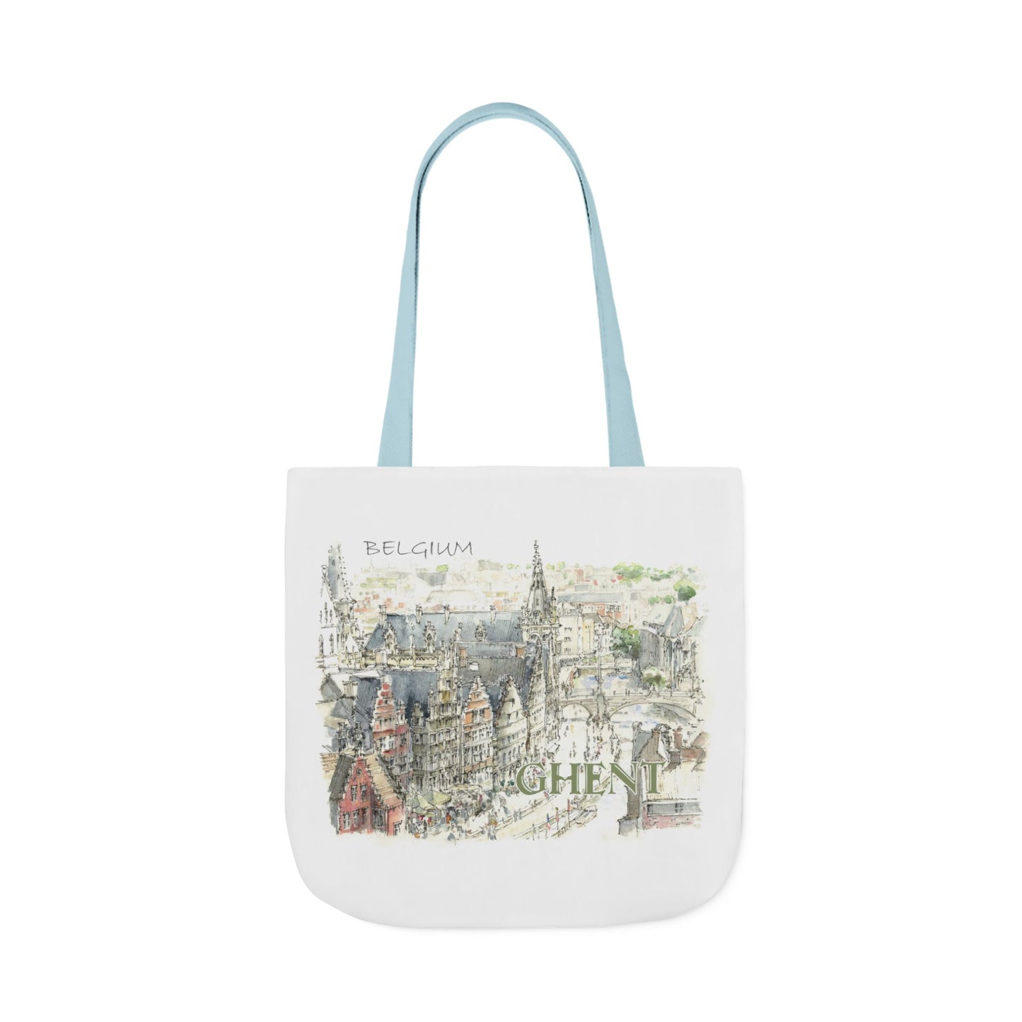 Ghent-inspired Tote Bag with 4-Color Straps