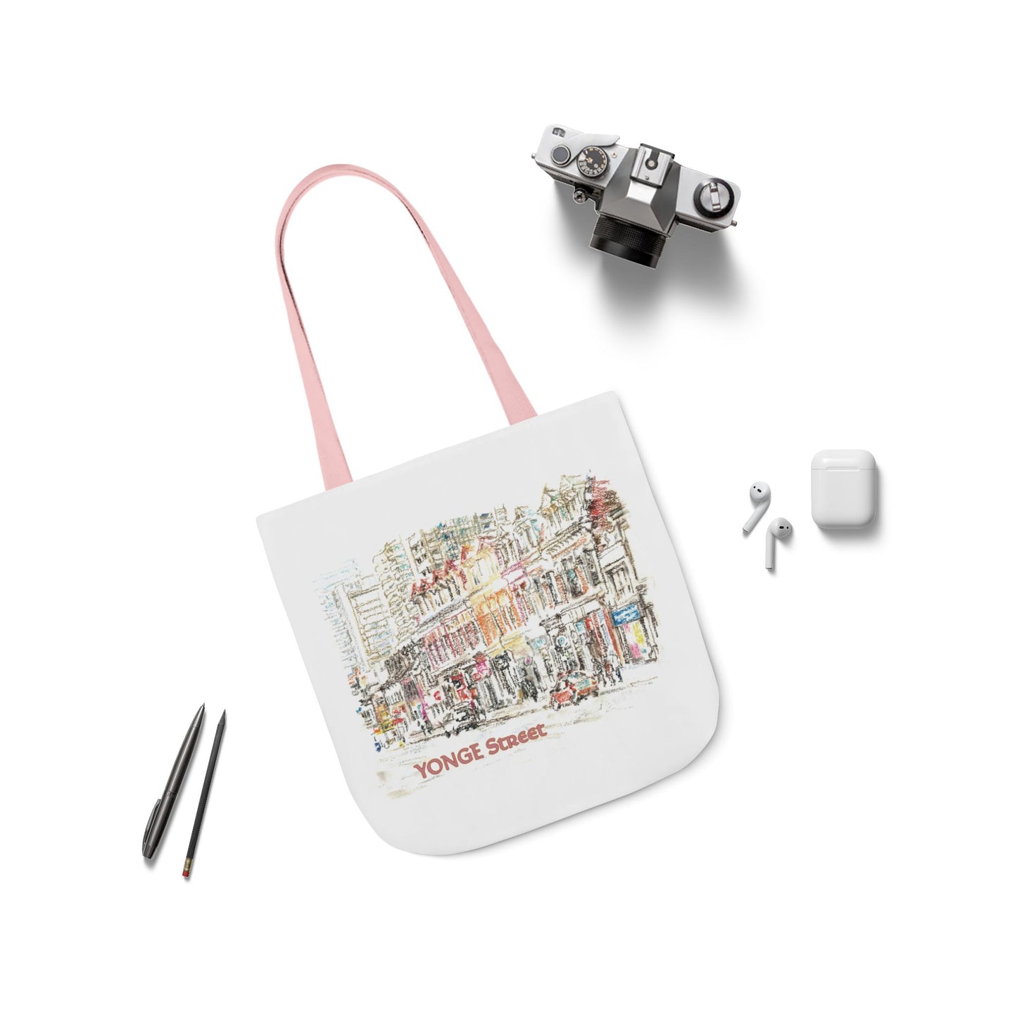 Yonge Street-inspired Tote Bag with 5-Color Straps