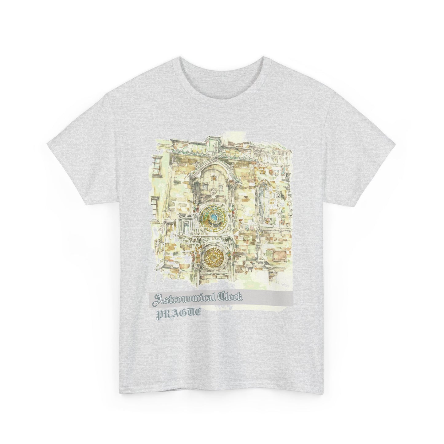 Prague Astronomical Clock-Inspired Unisex Crewneck T-shirt