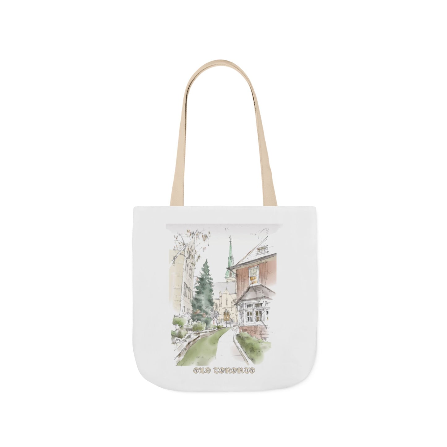 Old Toronto-inspired Tote Bag with 3-Color Straps