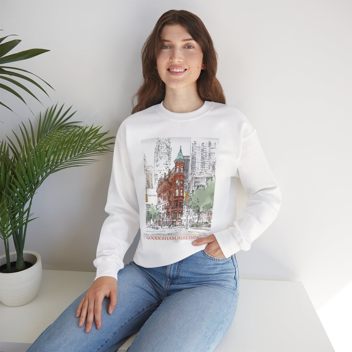 Gooderham building-Inspired Unisex Crewneck Sweatshirt