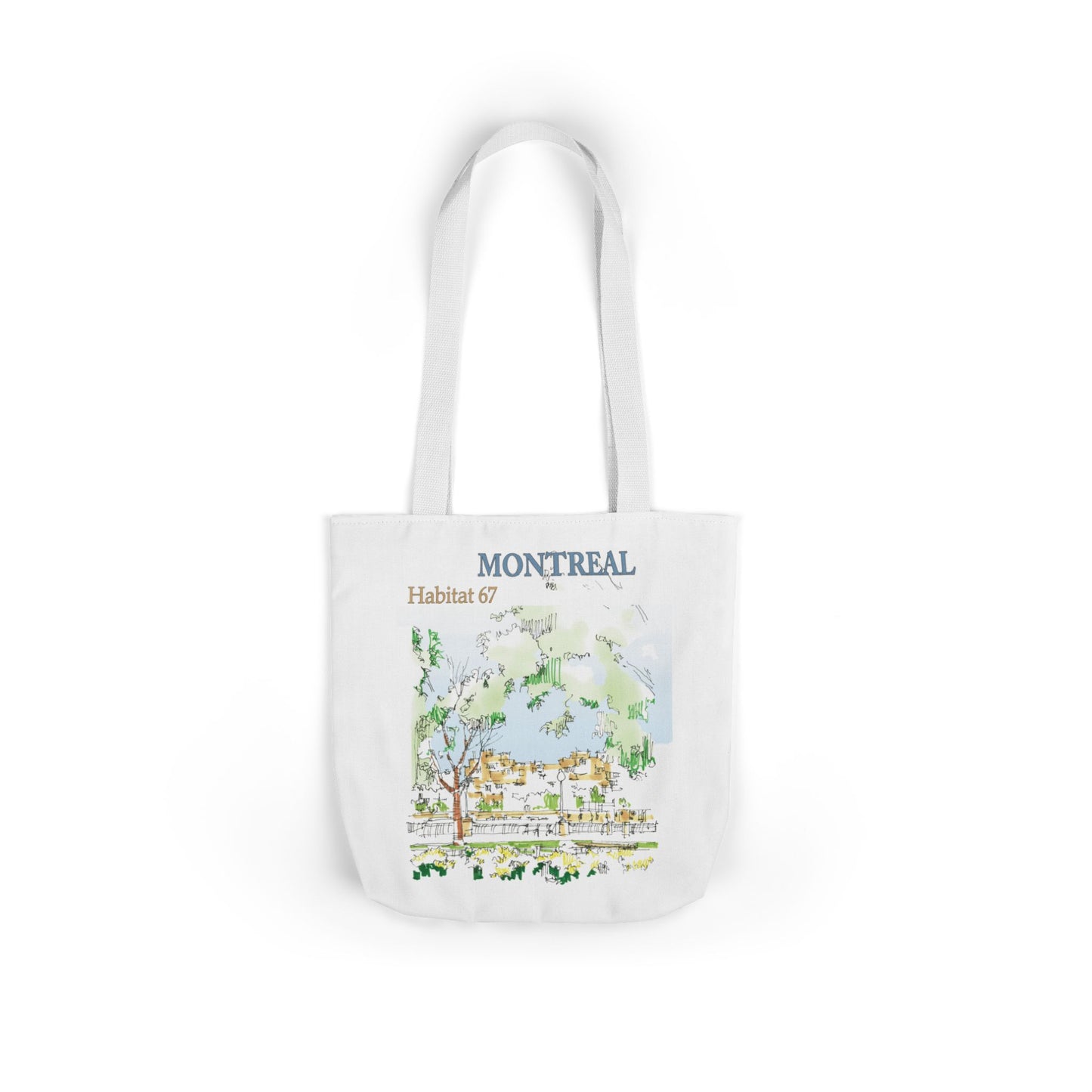 Montreal-inspired Tote Bag with 4-Color Straps