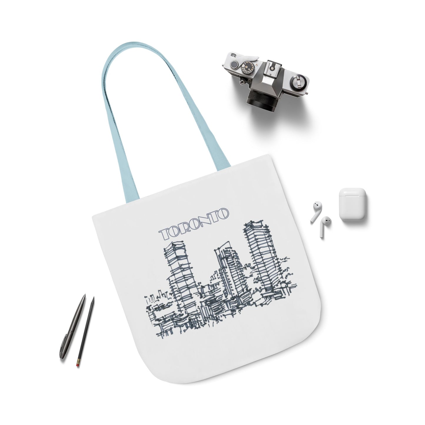 Toronto-inspired Tote Bag with 3-Color Straps