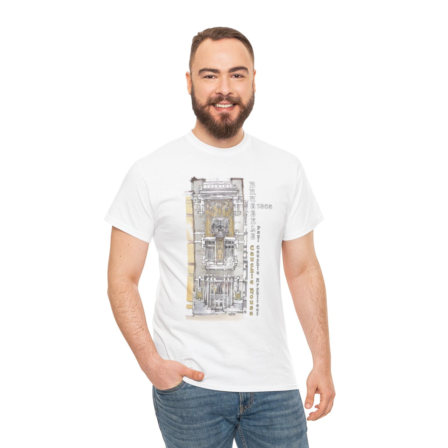 Brussel's Art-Nouveau-Inspired Unisex Crewneck T-shirt