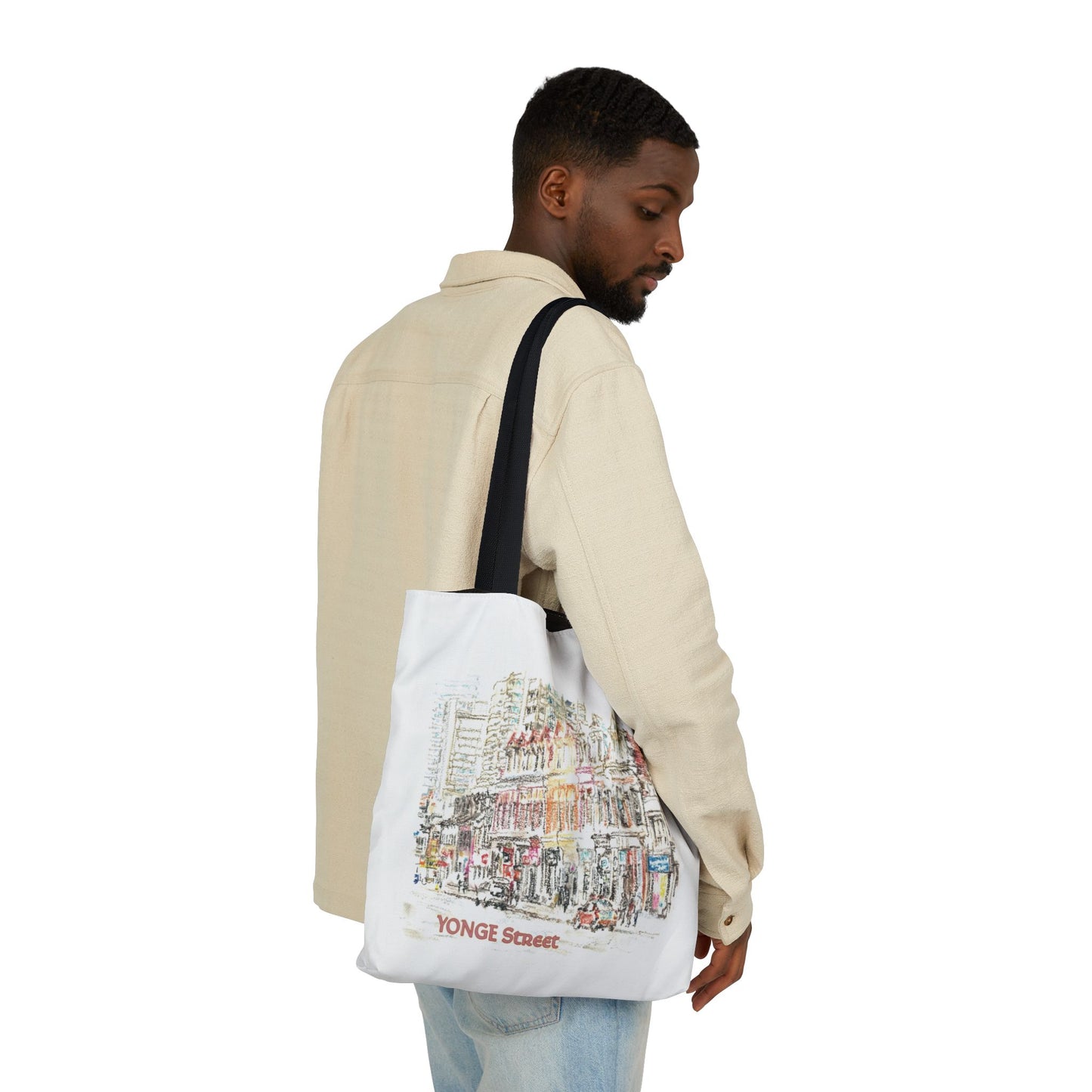 Yonge Street-inspired Tote Bag with 5-Color Straps