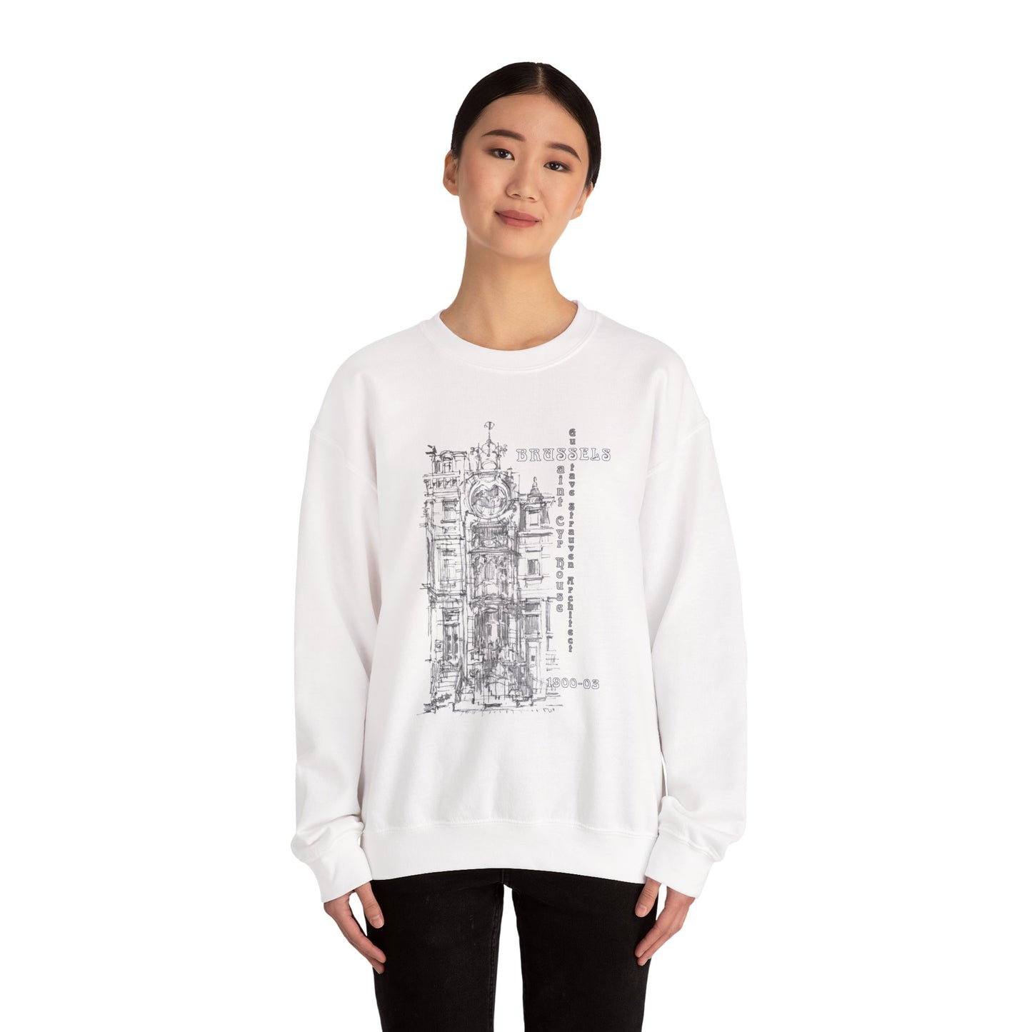 Brussel's Art-Nouveau-Inspired Unisex Crewneck Sweatshirt