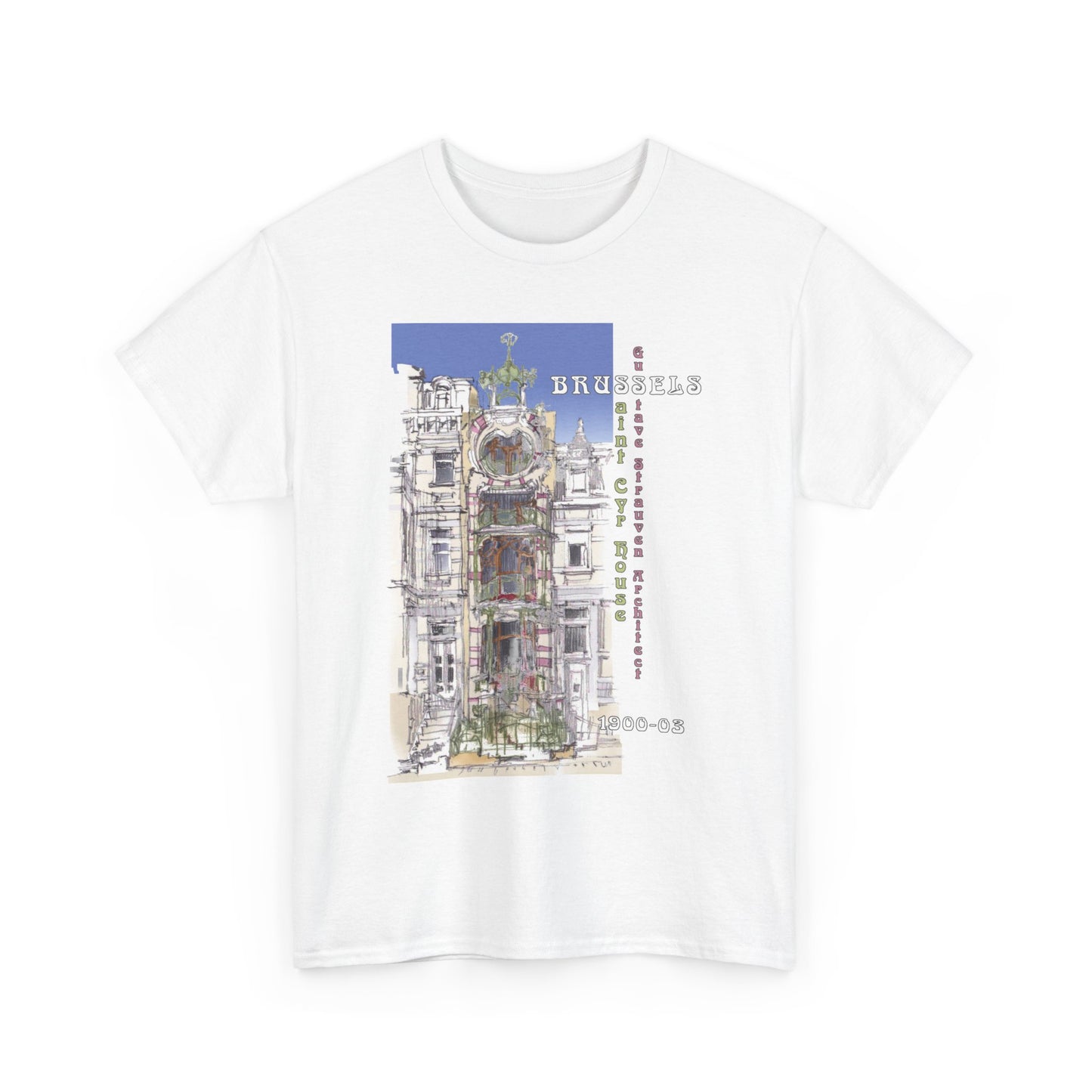 Brussel's Art-Nouveau-Inspired Unisex Crewneck T-shirt