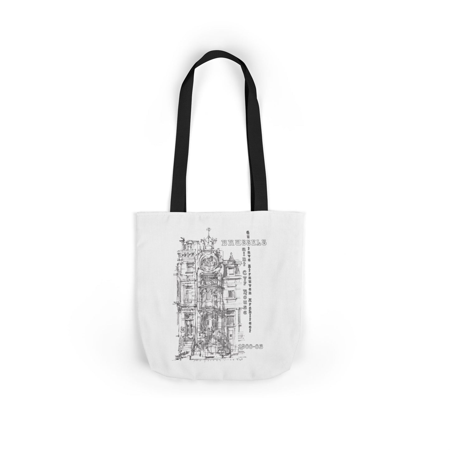 Brussel's Art-Nouveau-inspired Tote Bag with 5-Color Straps