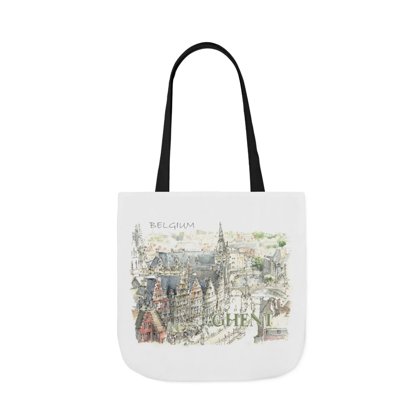 Ghent-inspired Tote Bag with 4-Color Straps
