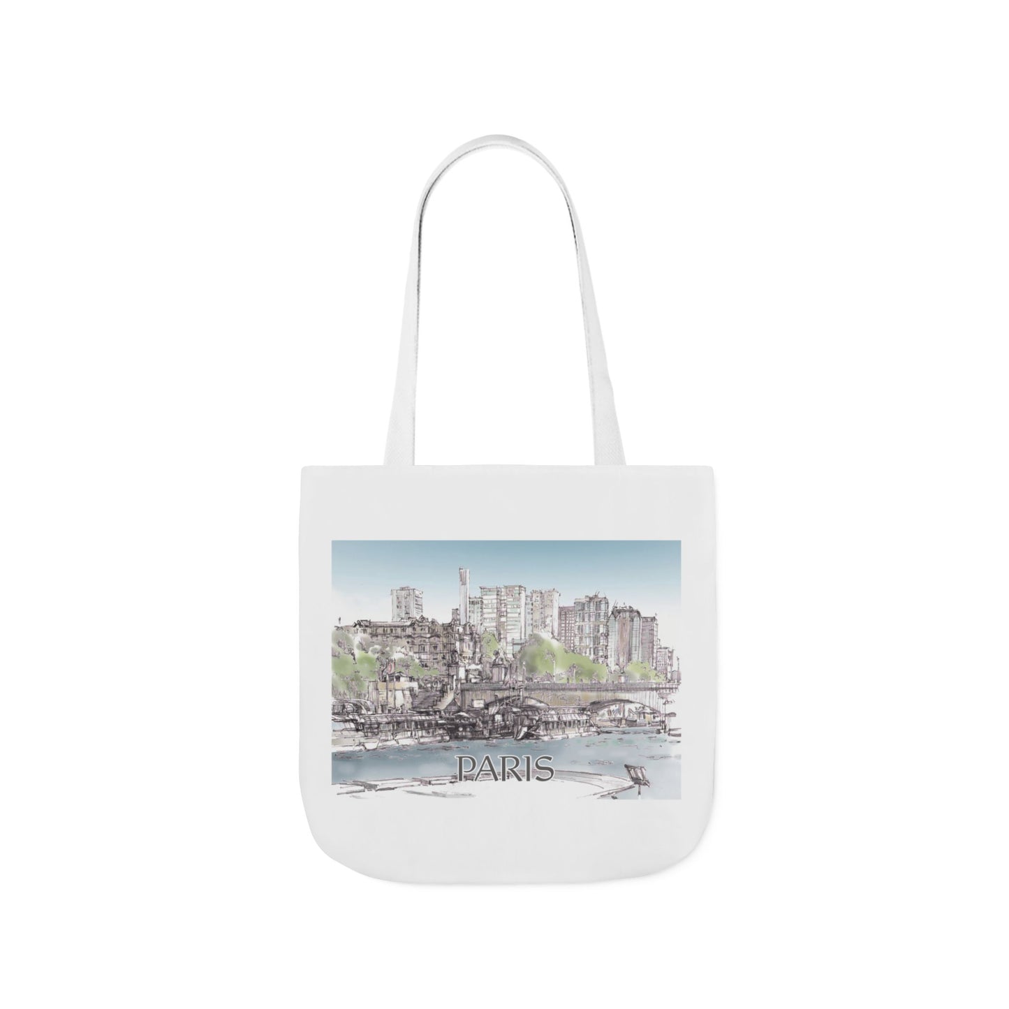 Paris-inspired Tote Bag with 4-Color Straps