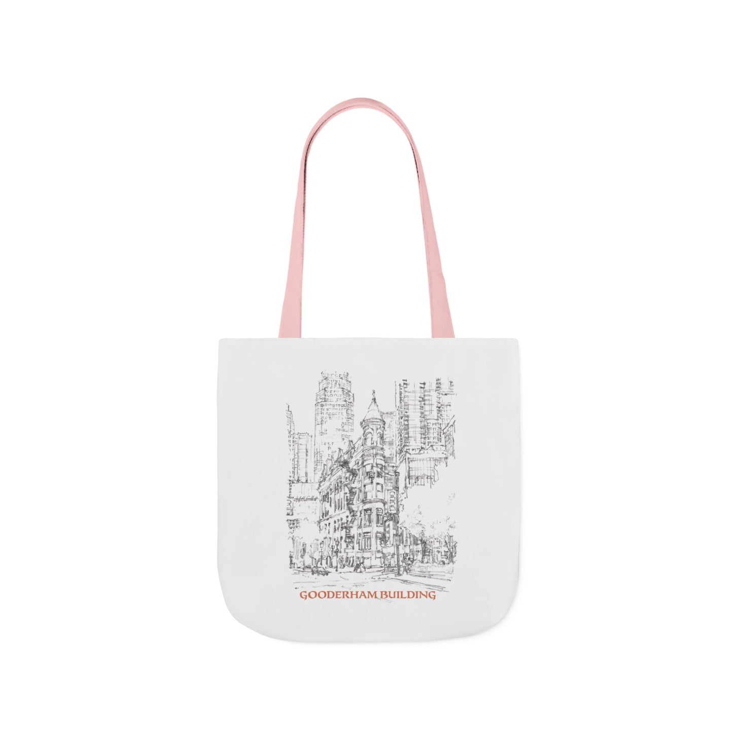 Toronto Gooderham building-inspired Tote Bag with 4-Color Straps