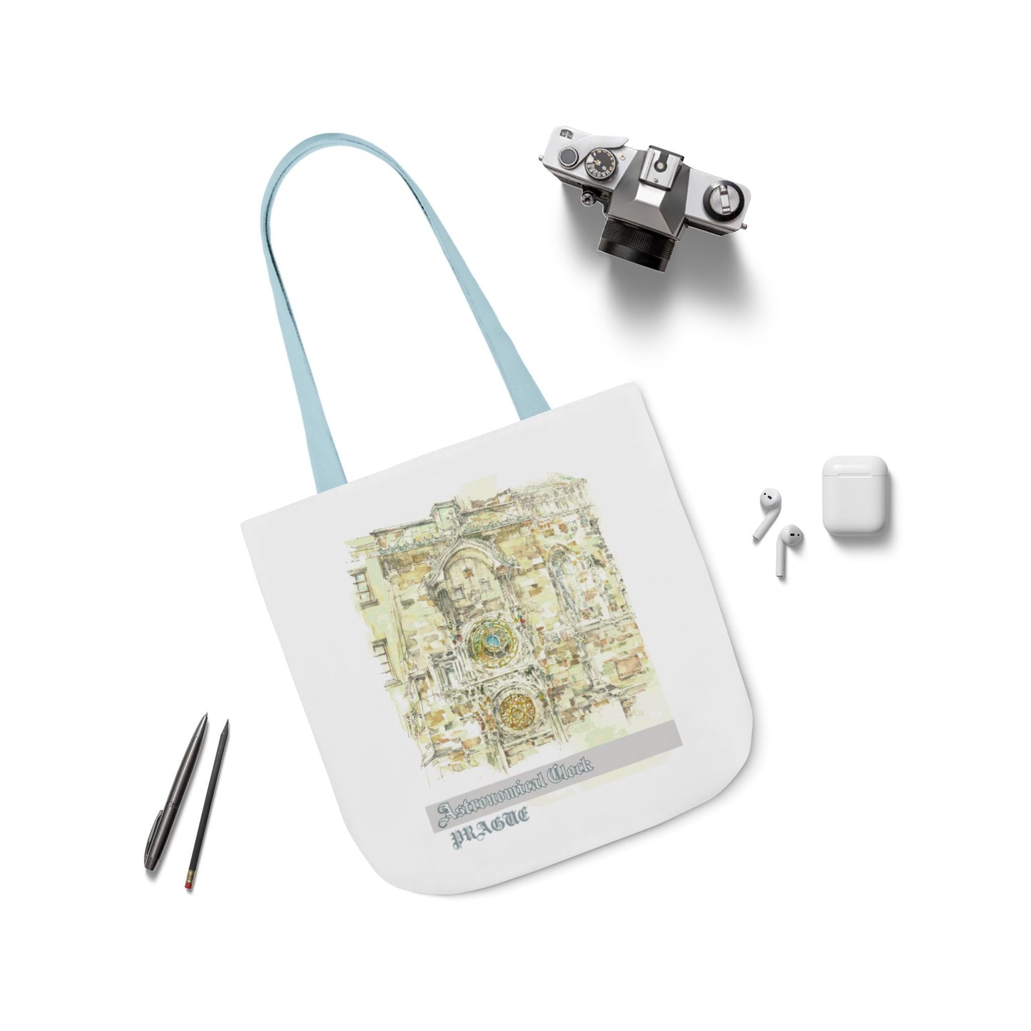 Prague-inspired Tote Bag with 4-Color Straps