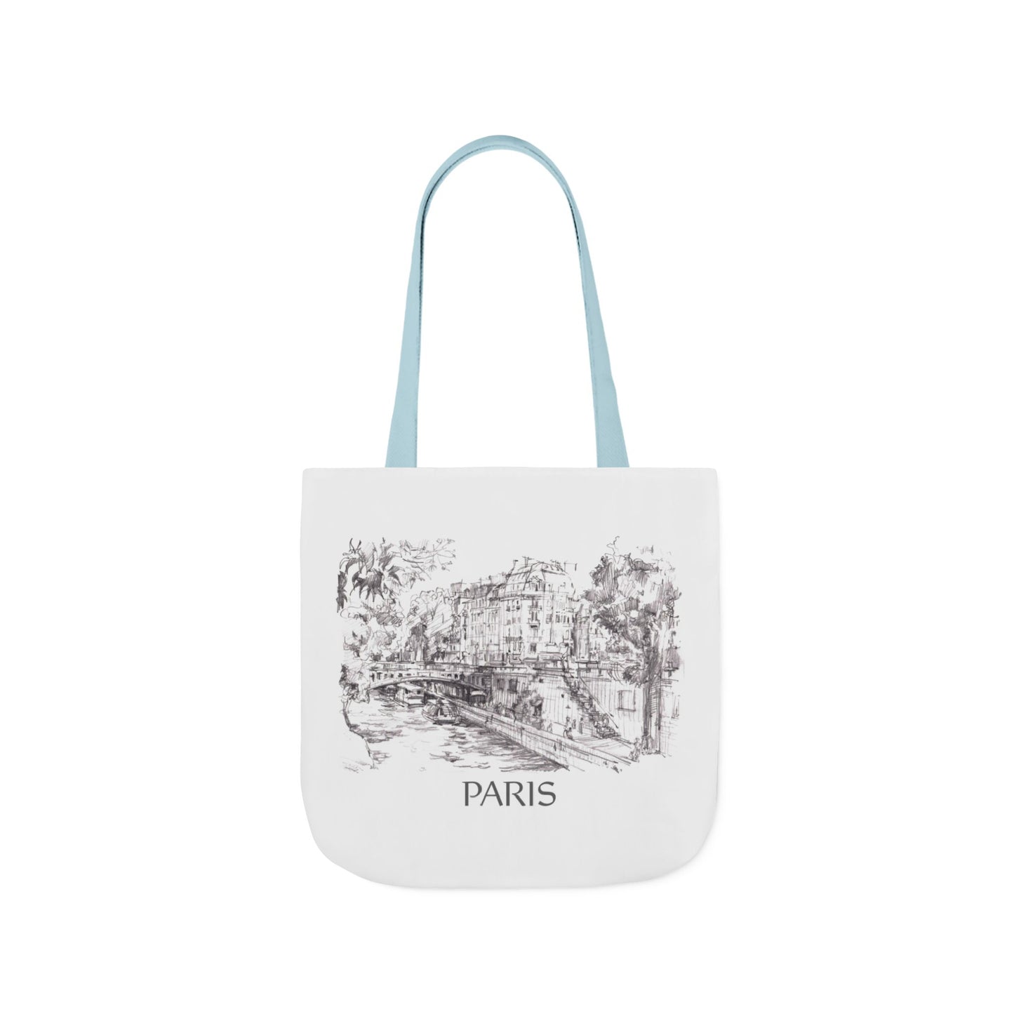 Paris-inspired Tote Bag with 5-Color Straps