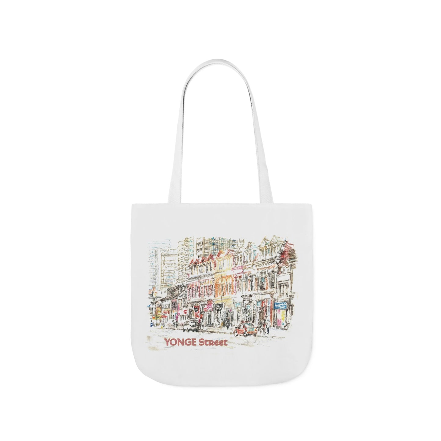 Yonge Street-inspired Tote Bag with 5-Color Straps