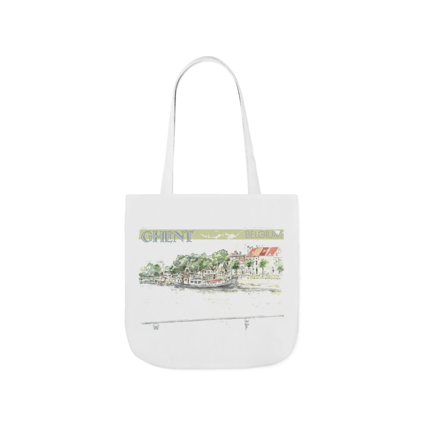 Ghent-inspired Tote Bag with 4-Color Straps