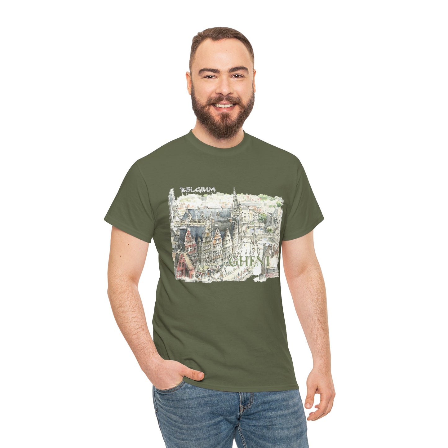 Ghent-Inspired Unisex Crewneck T-shirt