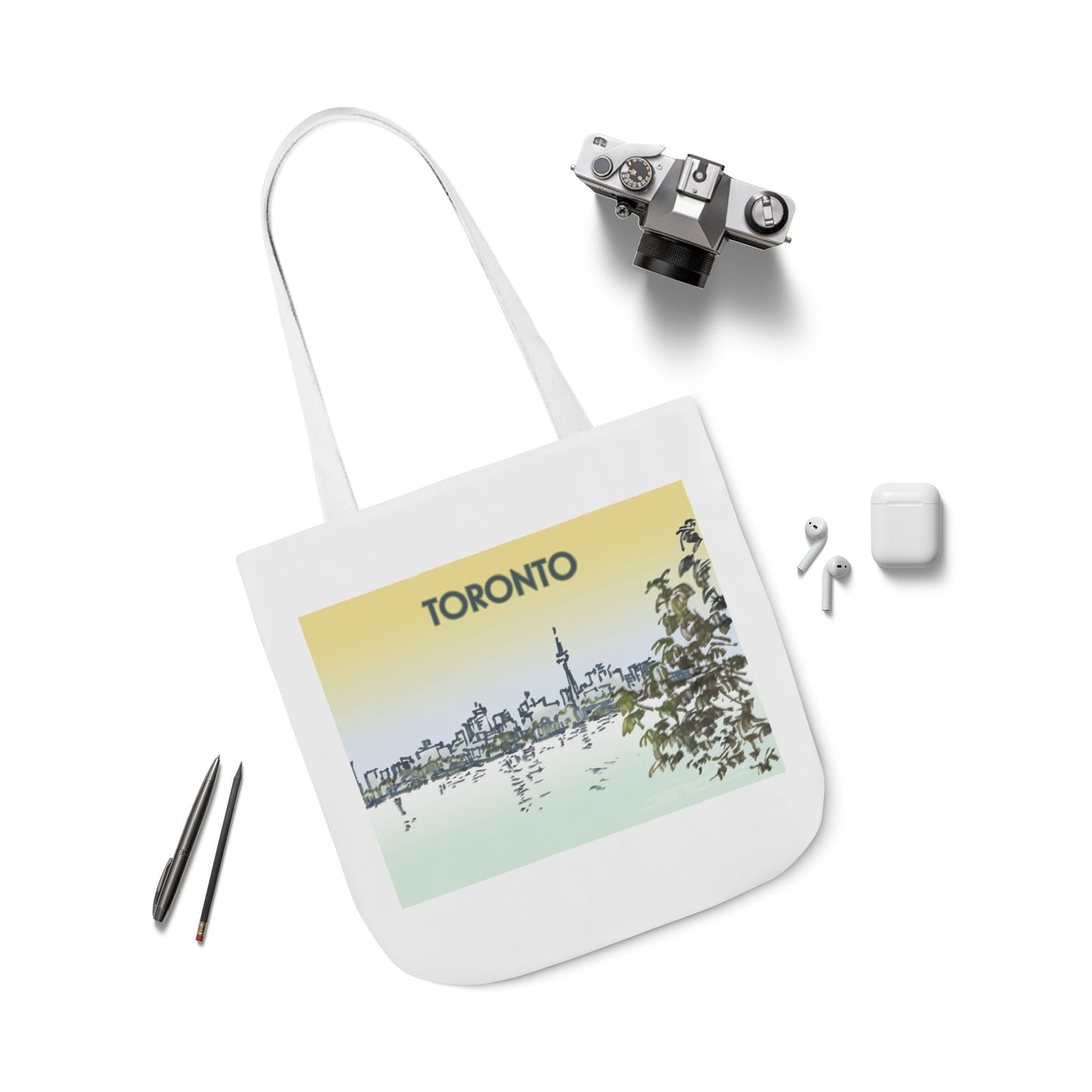 Toronto-inspired Tote Bag with 4-Color Straps