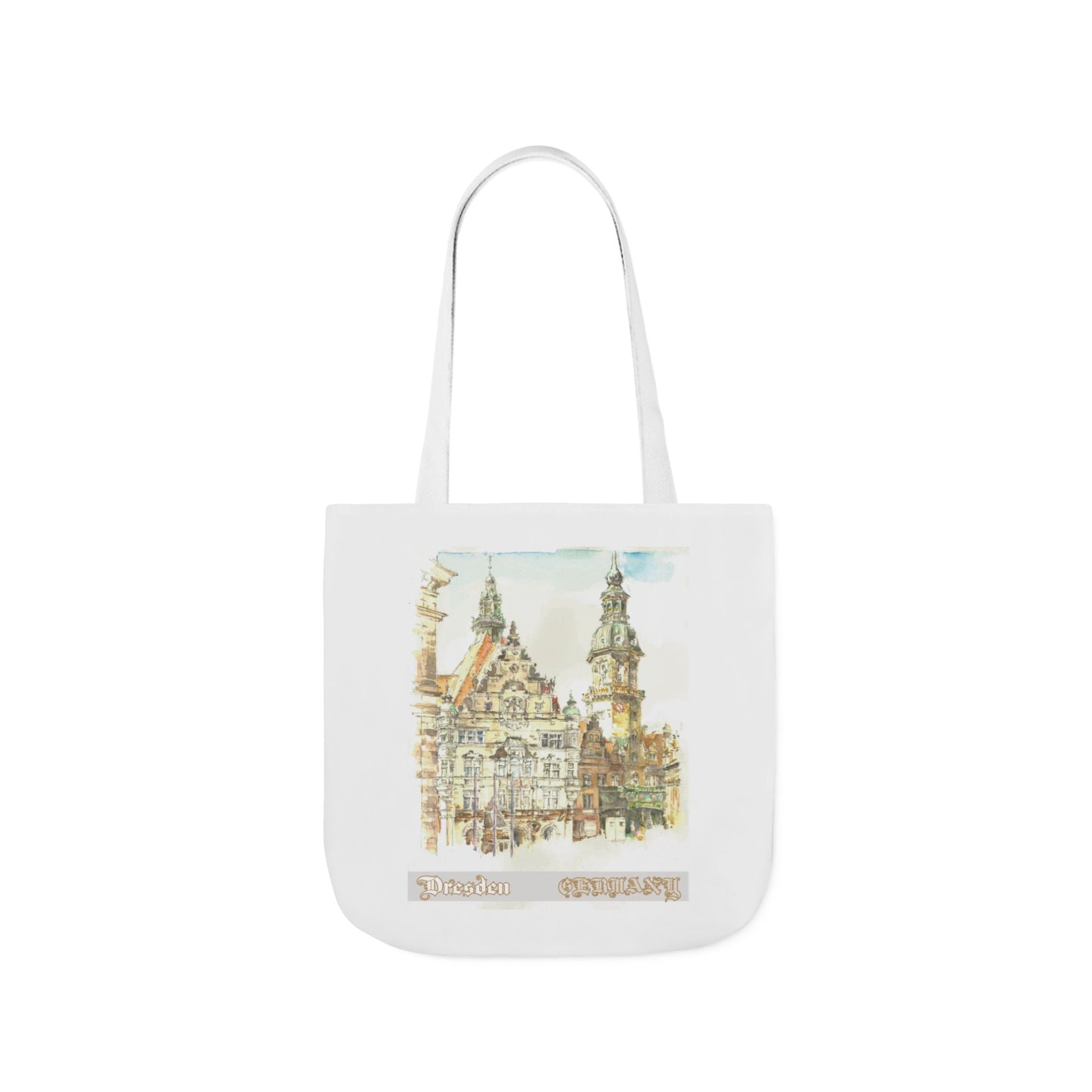 Dresden-inspired Tote Bag with 4-Color Straps