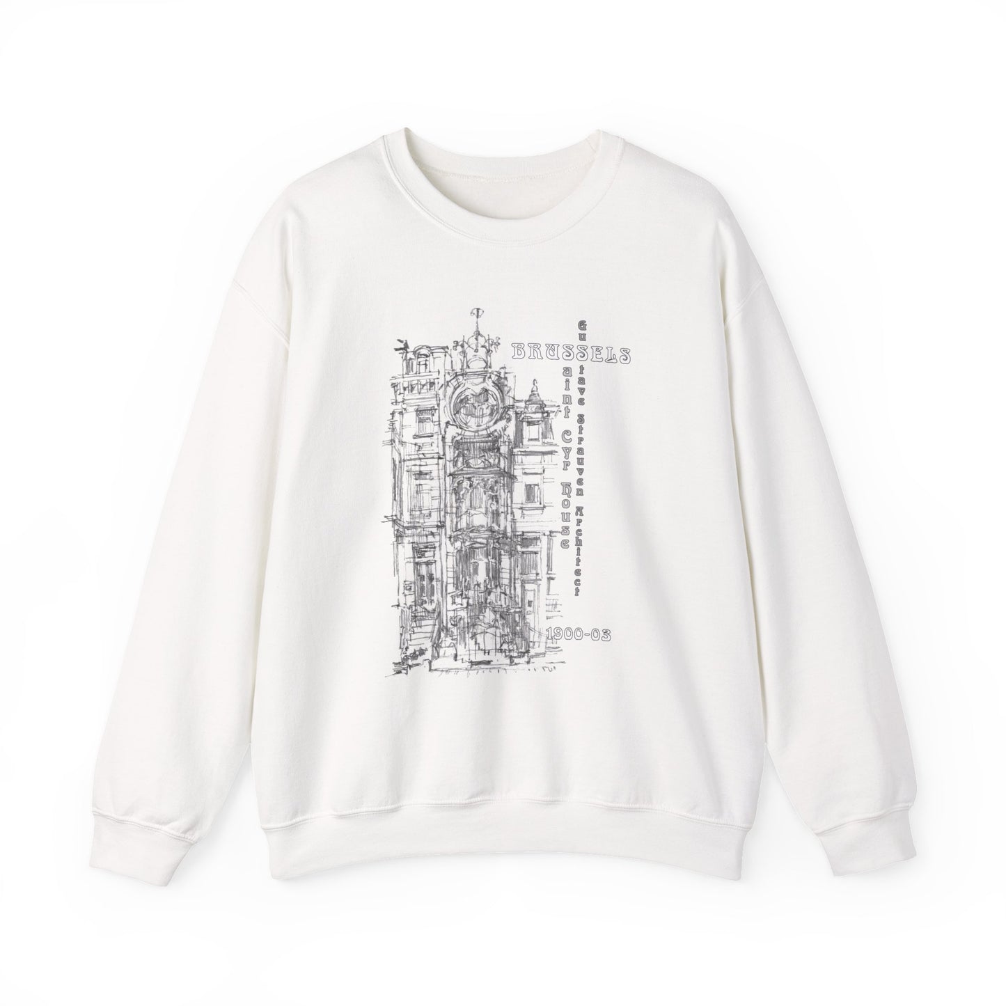Brussel's Art-Nouveau-Inspired Unisex Crewneck Sweatshirt