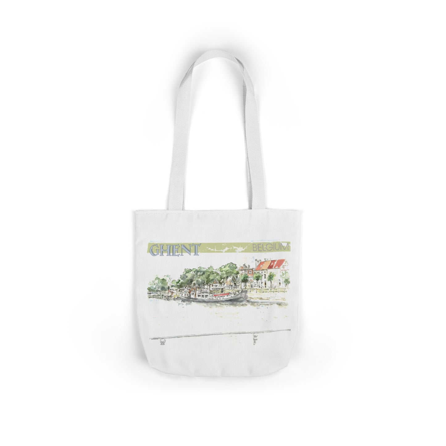 Ghent-inspired Tote Bag with 4-Color Straps