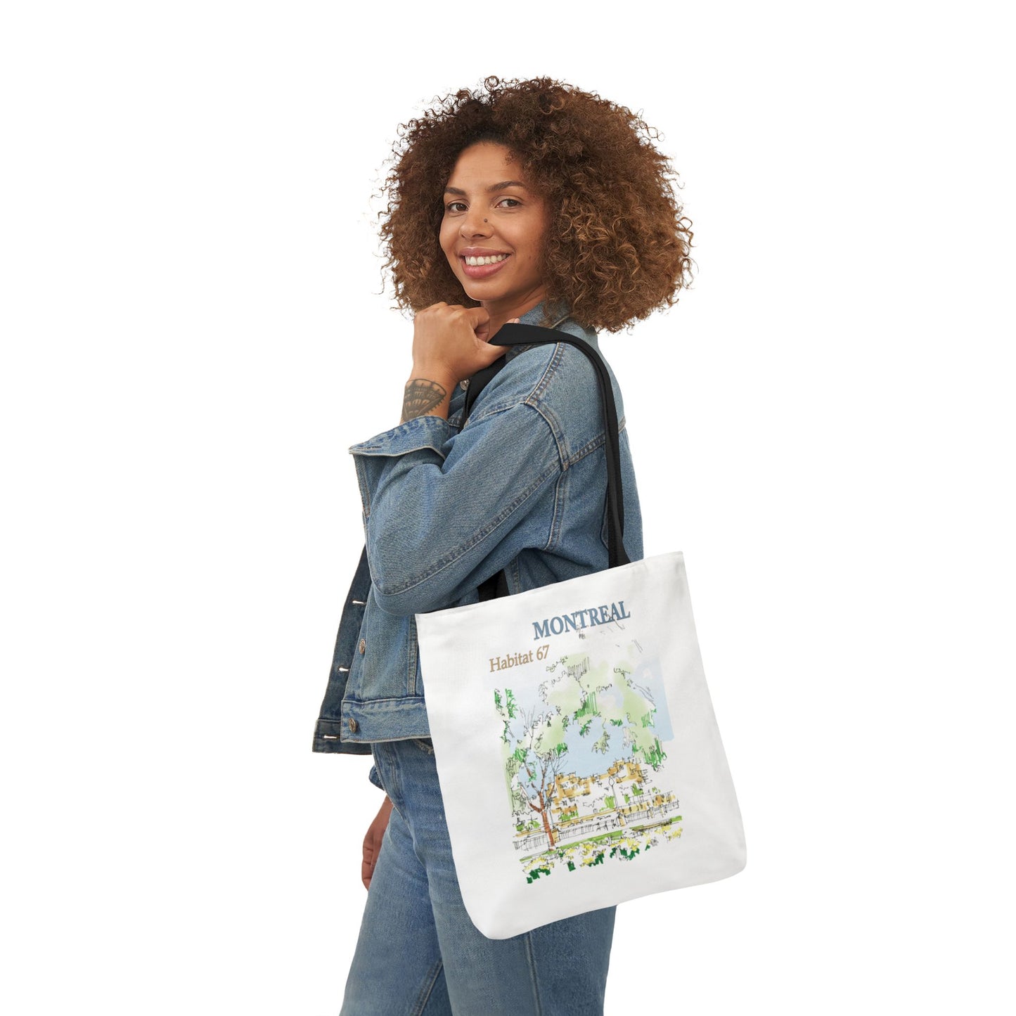 Montreal-inspired Tote Bag with 4-Color Straps
