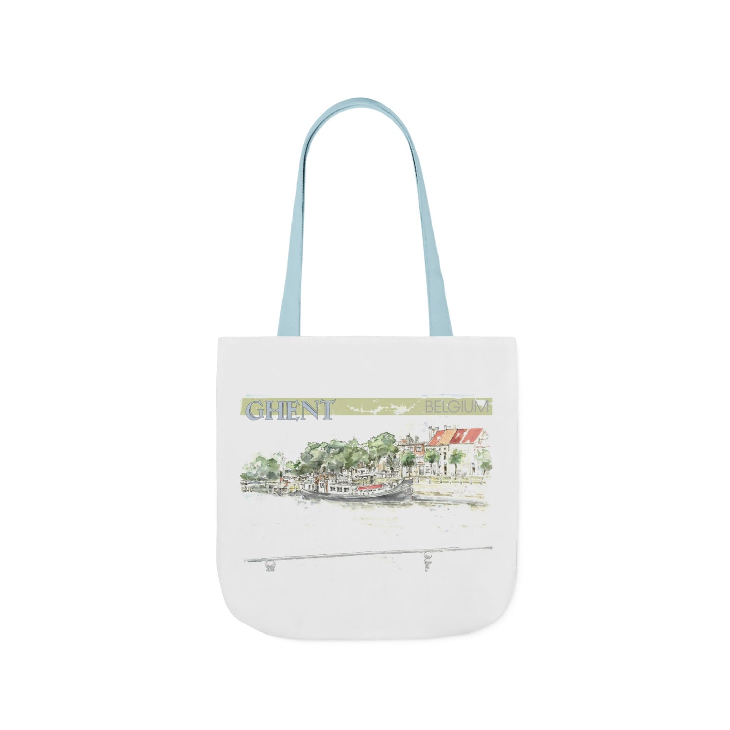 Ghent-inspired Tote Bag with 4-Color Straps