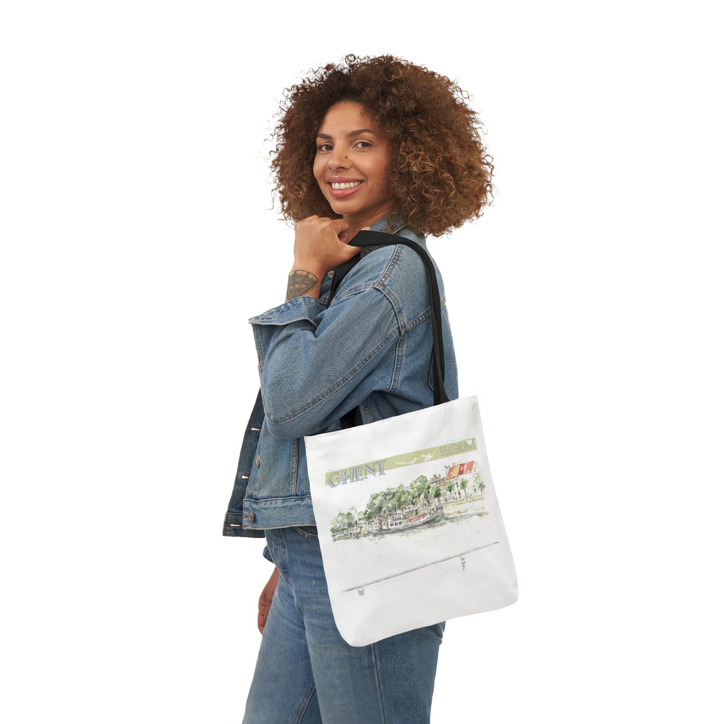 Ghent-inspired Tote Bag with 4-Color Straps