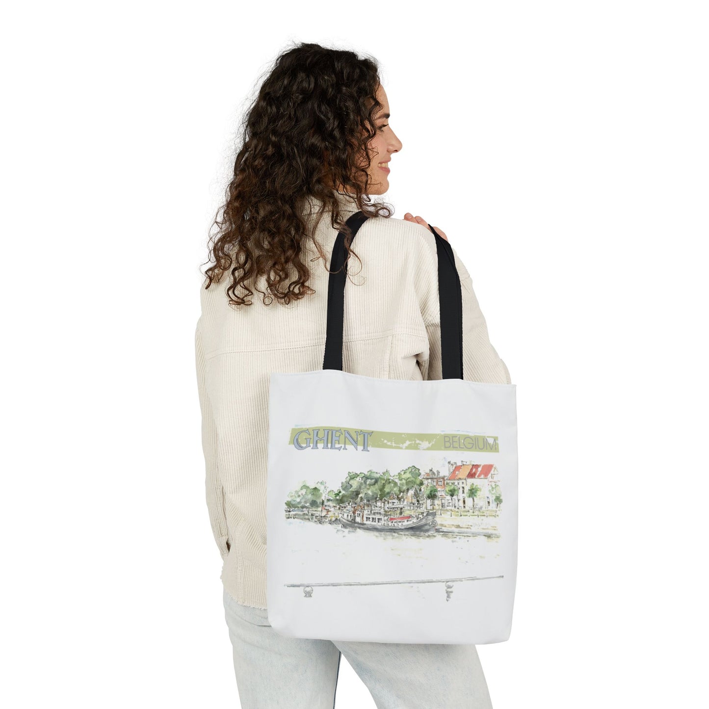 Ghent-inspired Tote Bag with 4-Color Straps