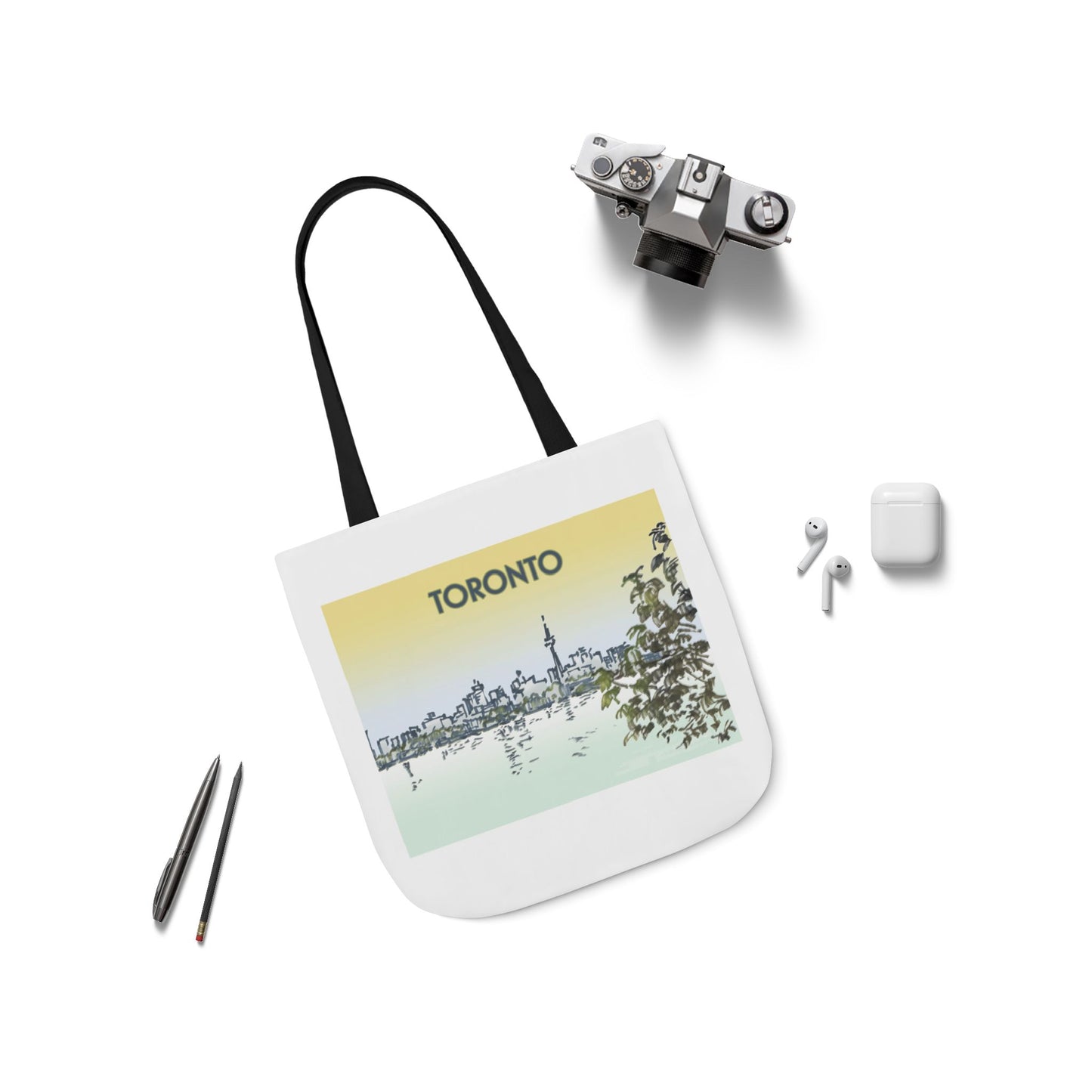 Toronto-inspired Tote Bag with 4-Color Straps