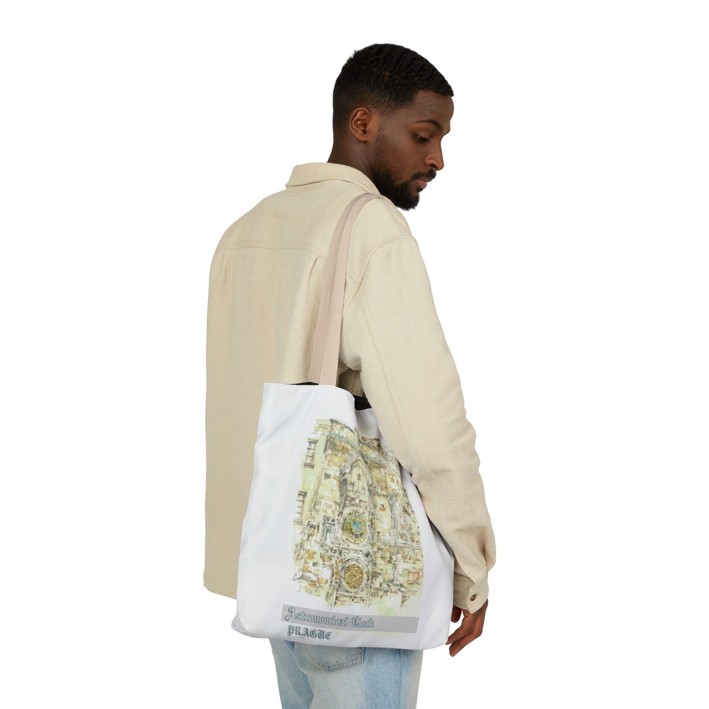 Prague-inspired Tote Bag with 4-Color Straps
