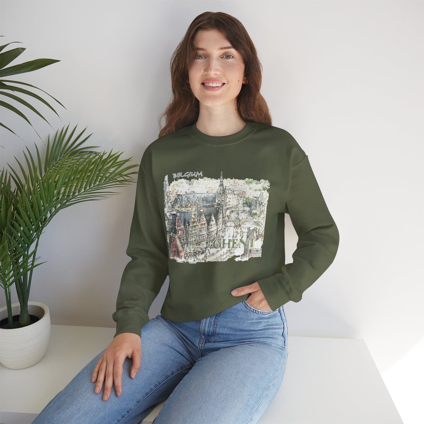 Ghent-Inspired Unisex Crewneck Sweatshirt