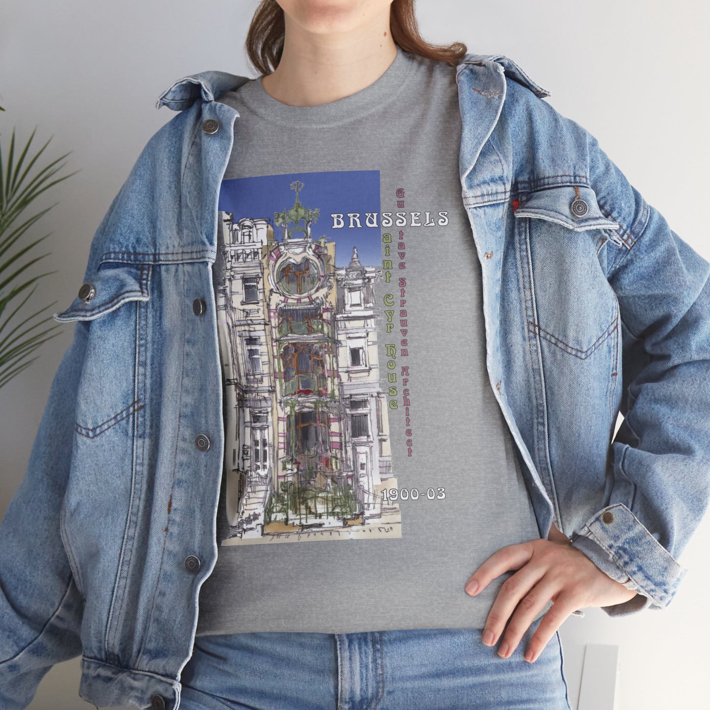 Brussel's Art-Nouveau-Inspired Unisex Crewneck T-shirt