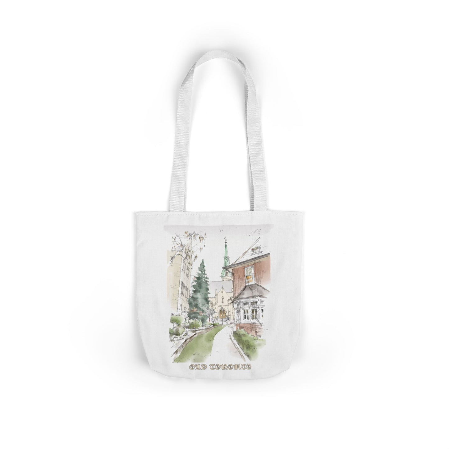 Old Toronto-inspired Tote Bag with 3-Color Straps