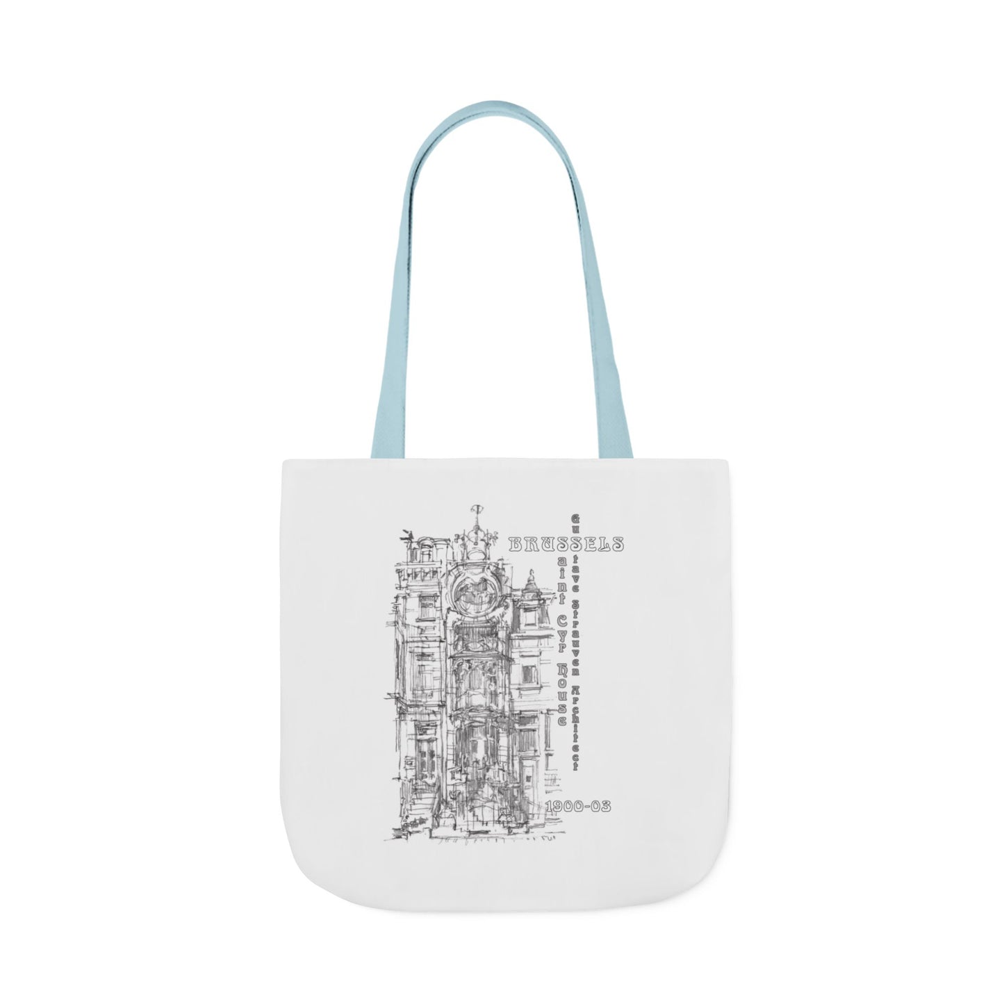 Brussel's Art-Nouveau-inspired Tote Bag with 5-Color Straps