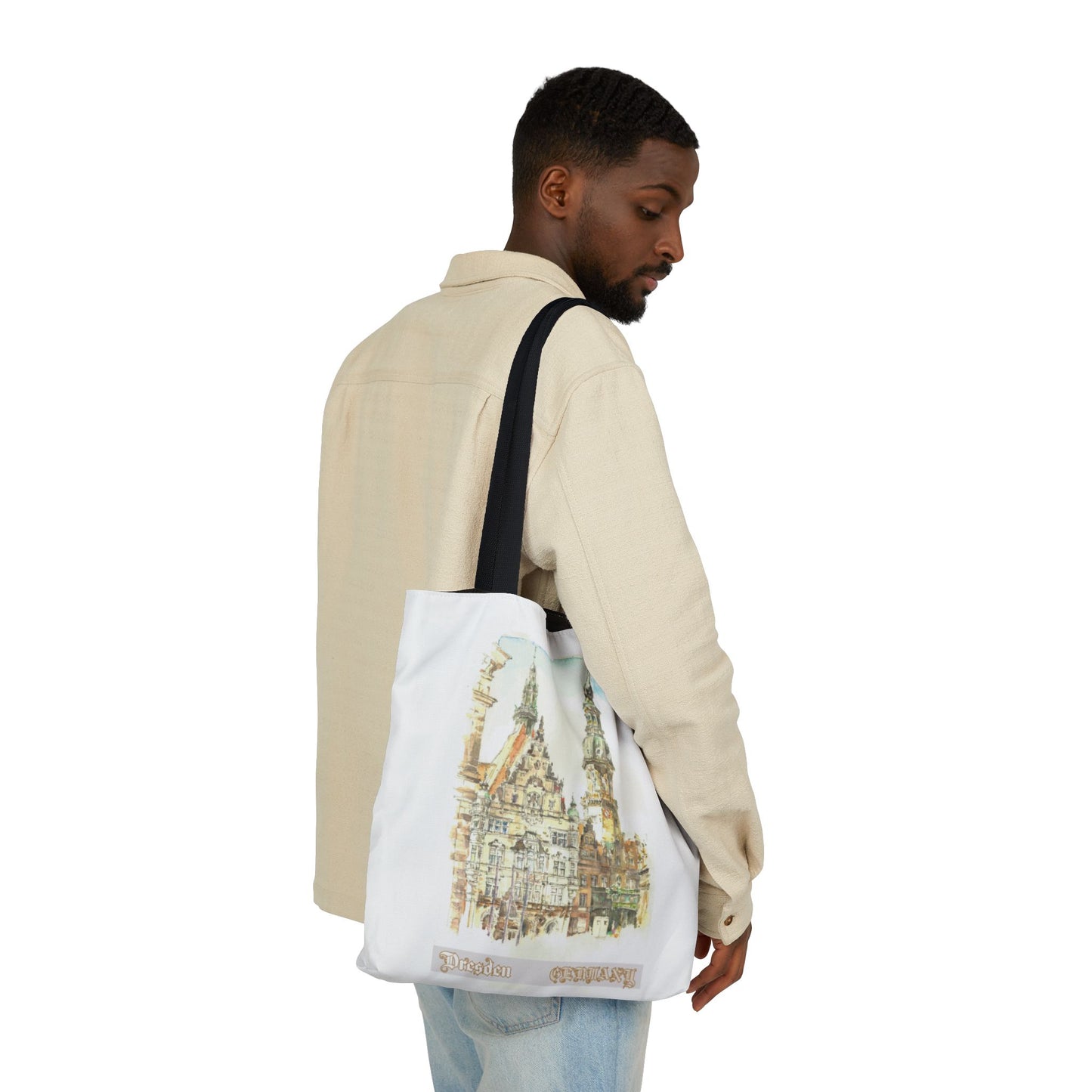 Dresden-inspired Tote Bag with 4-Color Straps